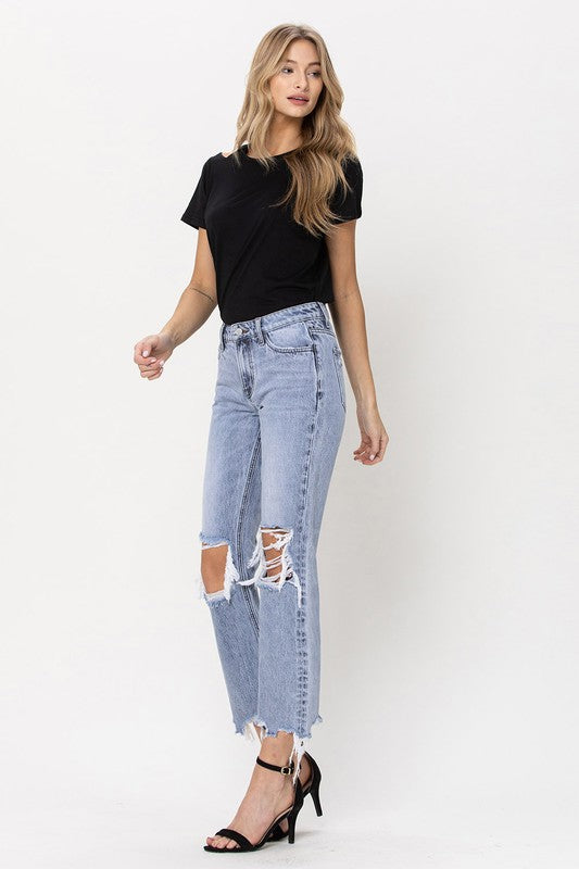 Flying Monkey Super High Rise 90's Straight Crop Jeans