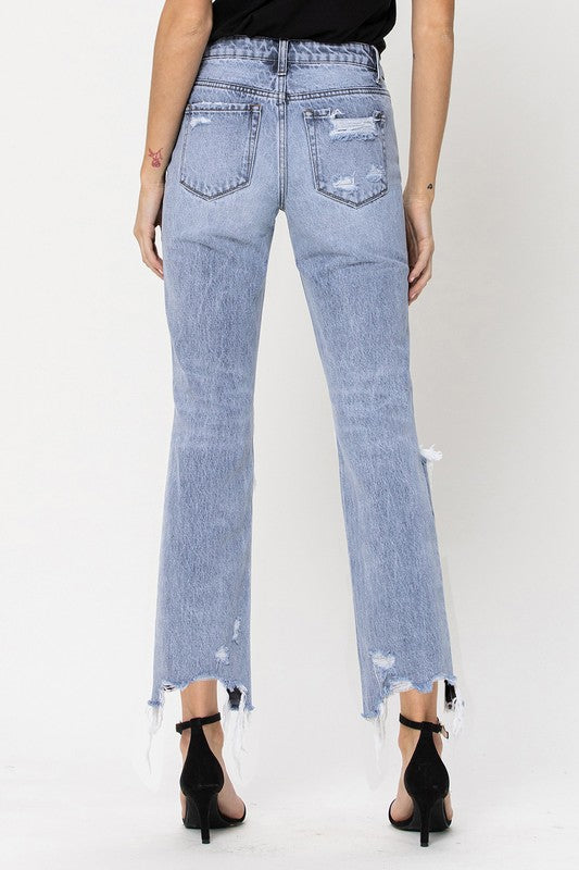 Flying Monkey Super High Rise 90's Straight Crop Jeans