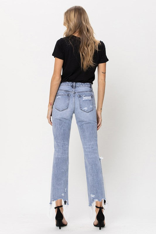 Flying Monkey Super High Rise 90's Straight Crop Jeans