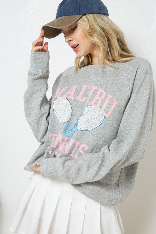 Tennis Graphic Sweatshirt