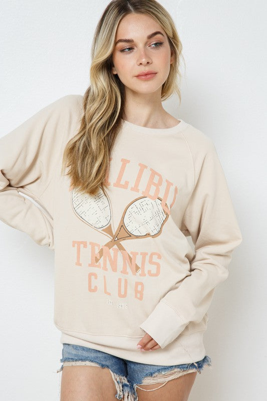 Tennis Graphic Sweatshirt