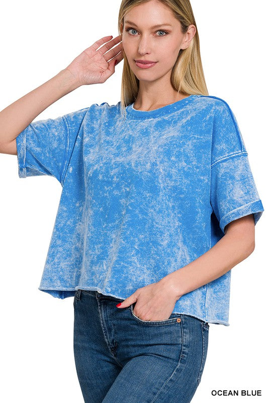 French Terry Acid Washed Tee