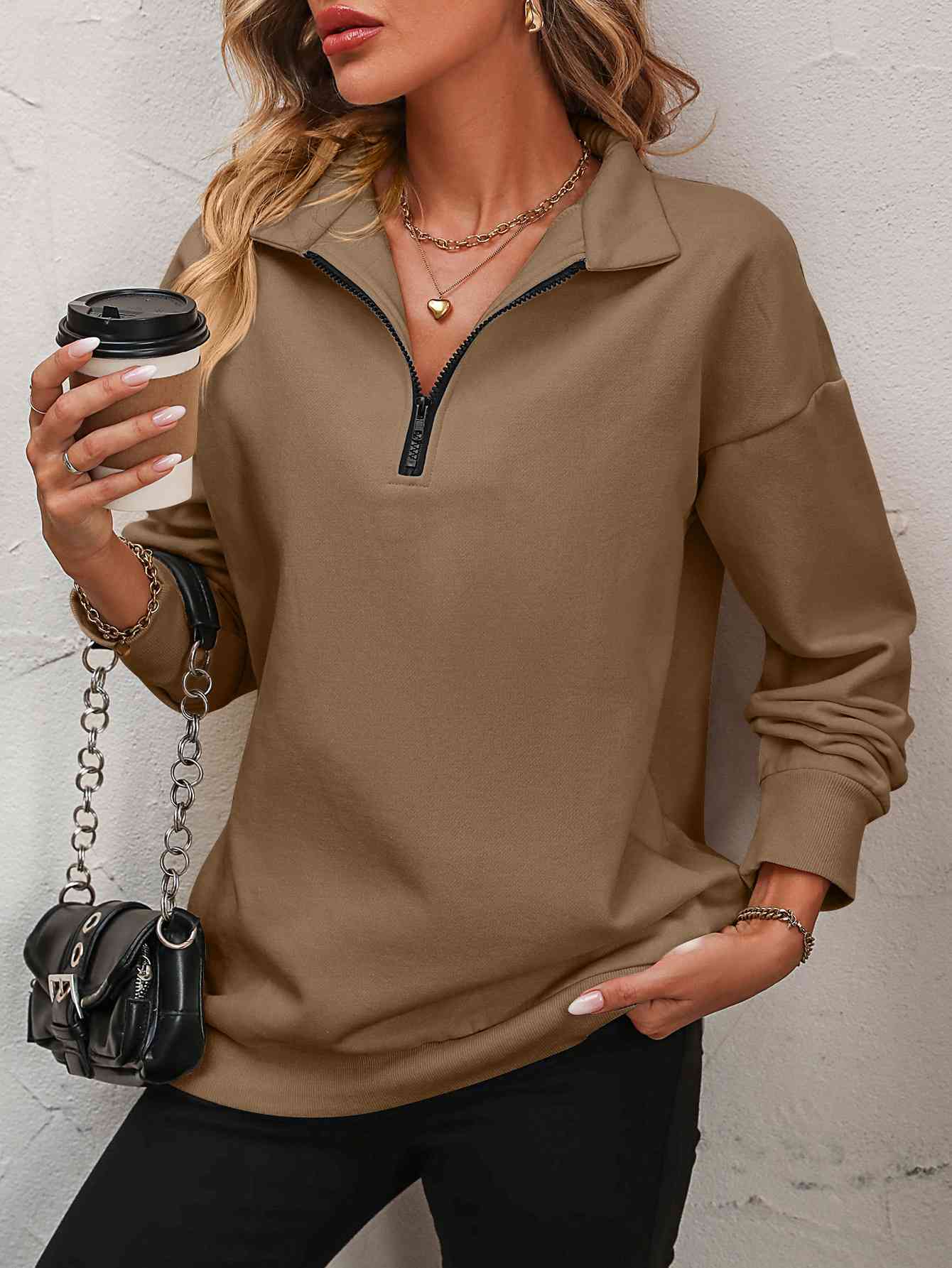 Steph Half Zip Sweatshirt