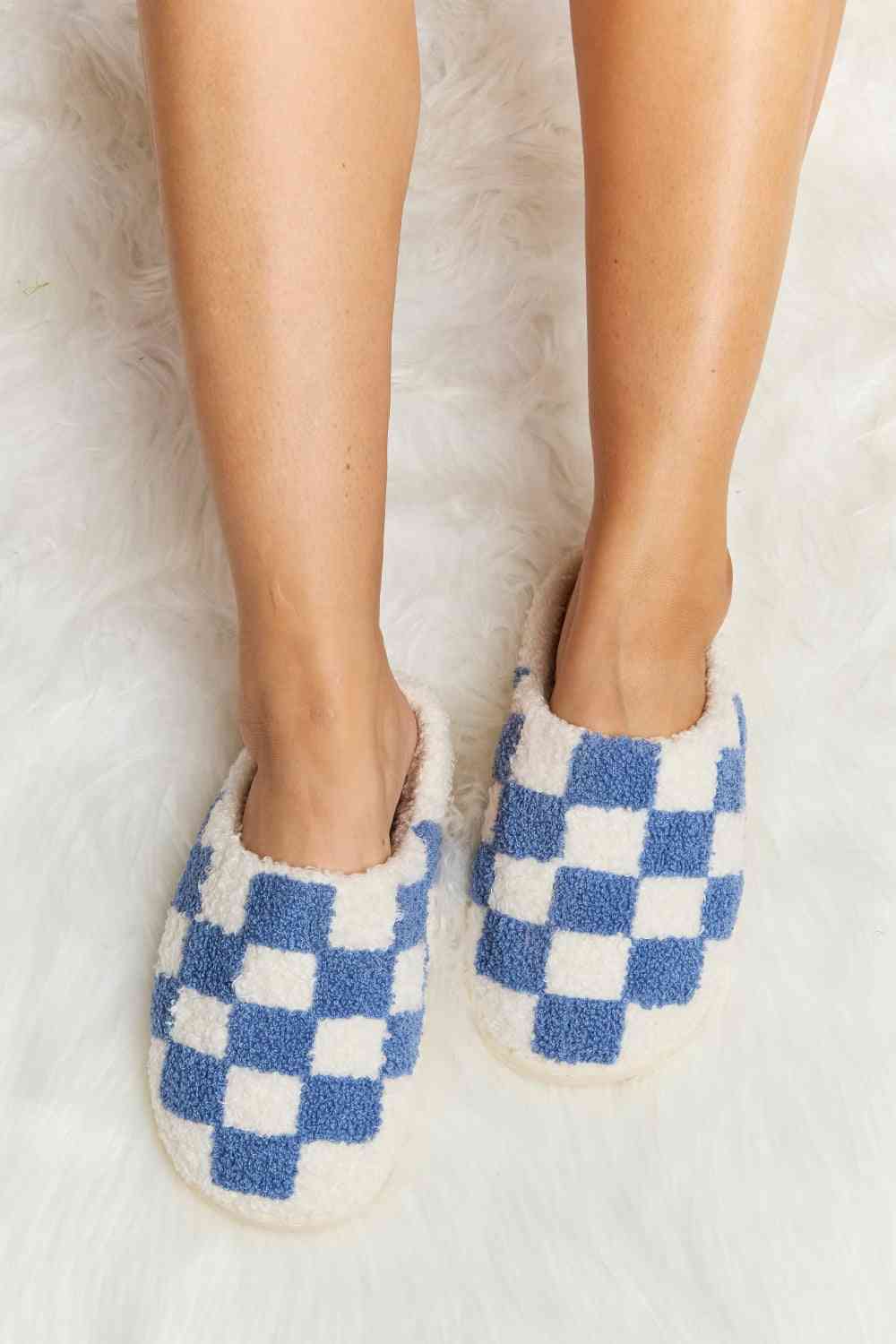 Melody Checkered Slide Slippers