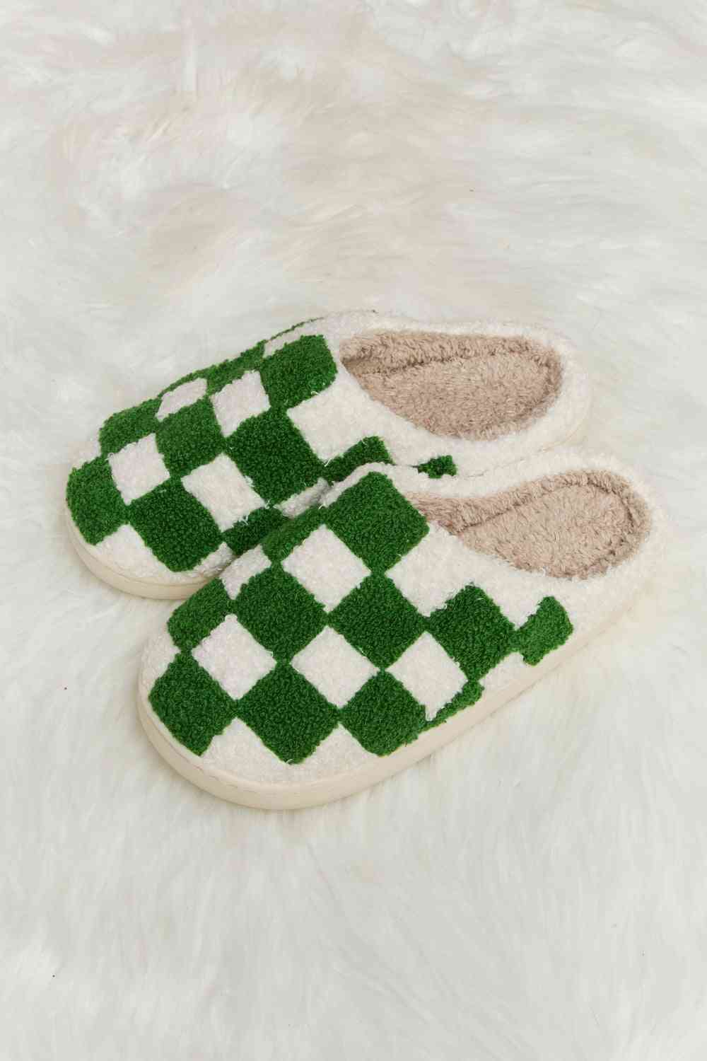 Melody Checkered Slide Slippers