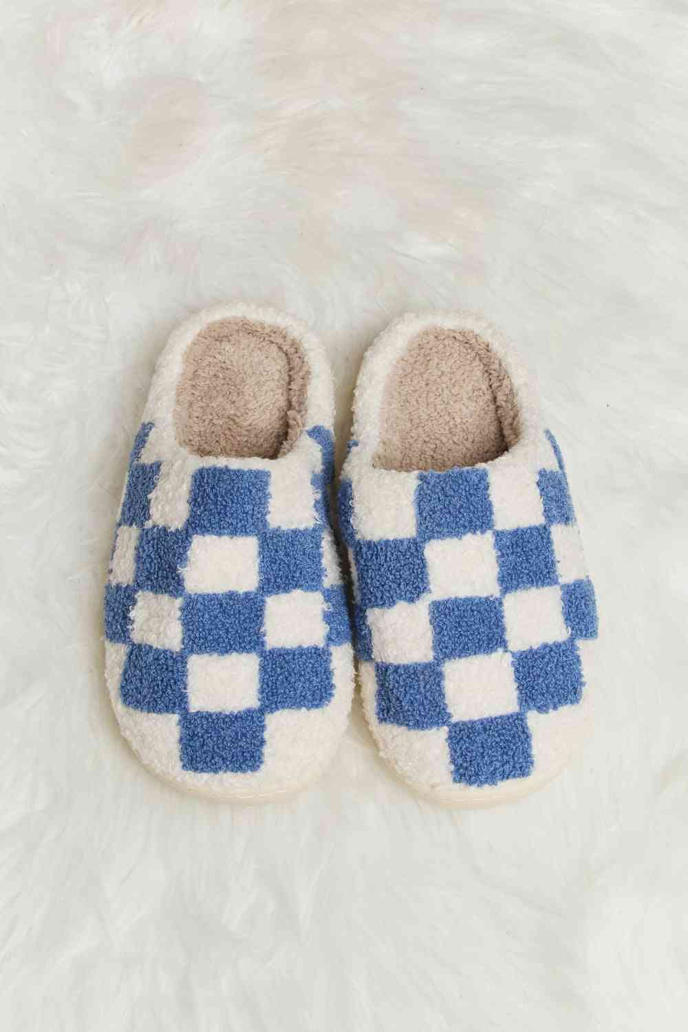 Melody Checkered Slide Slippers