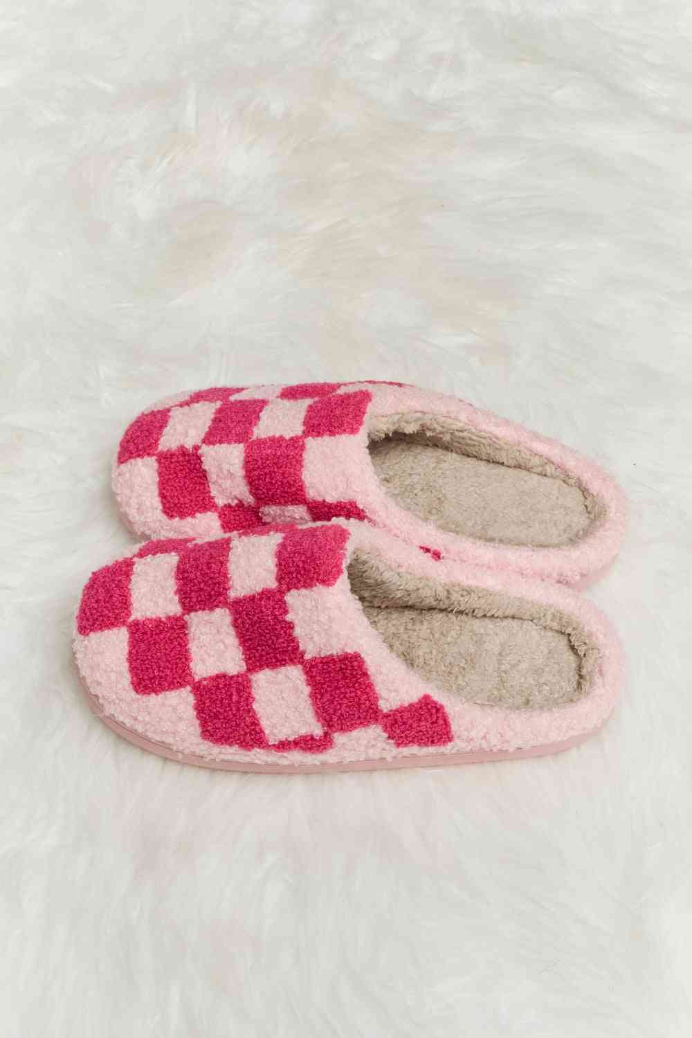 Melody Checkered Slide Slippers