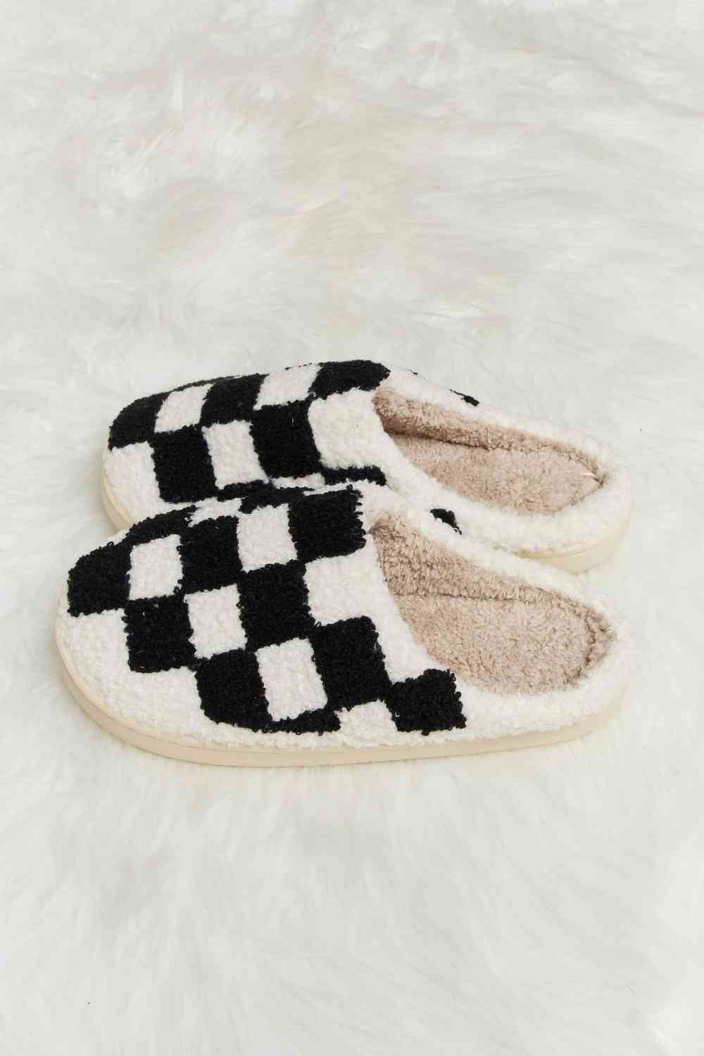 Melody Checkered Slide Slippers