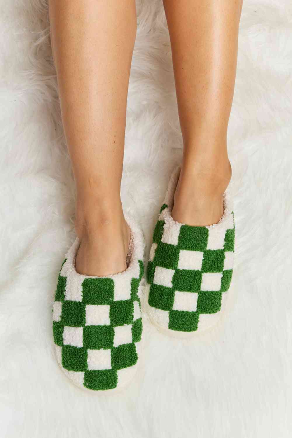 Melody Checkered Slide Slippers