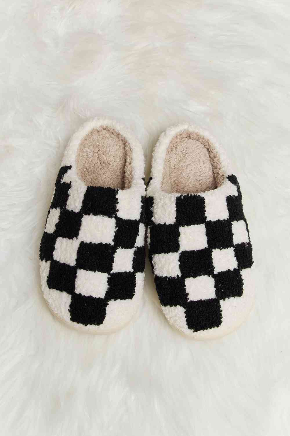 Melody Checkered Slide Slippers