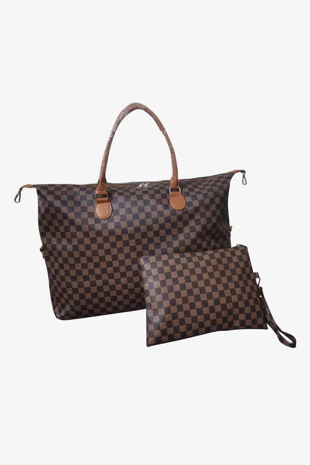 Checkered Tote Set