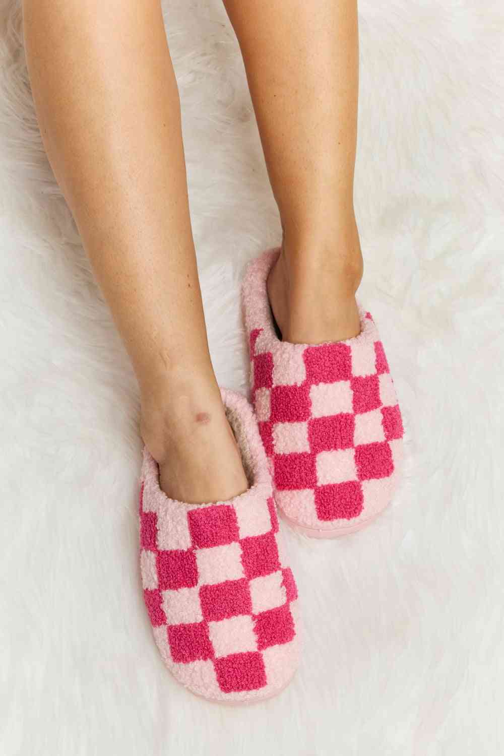 Melody Checkered Slide Slippers