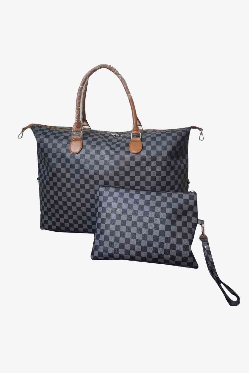 Checkered Tote Set