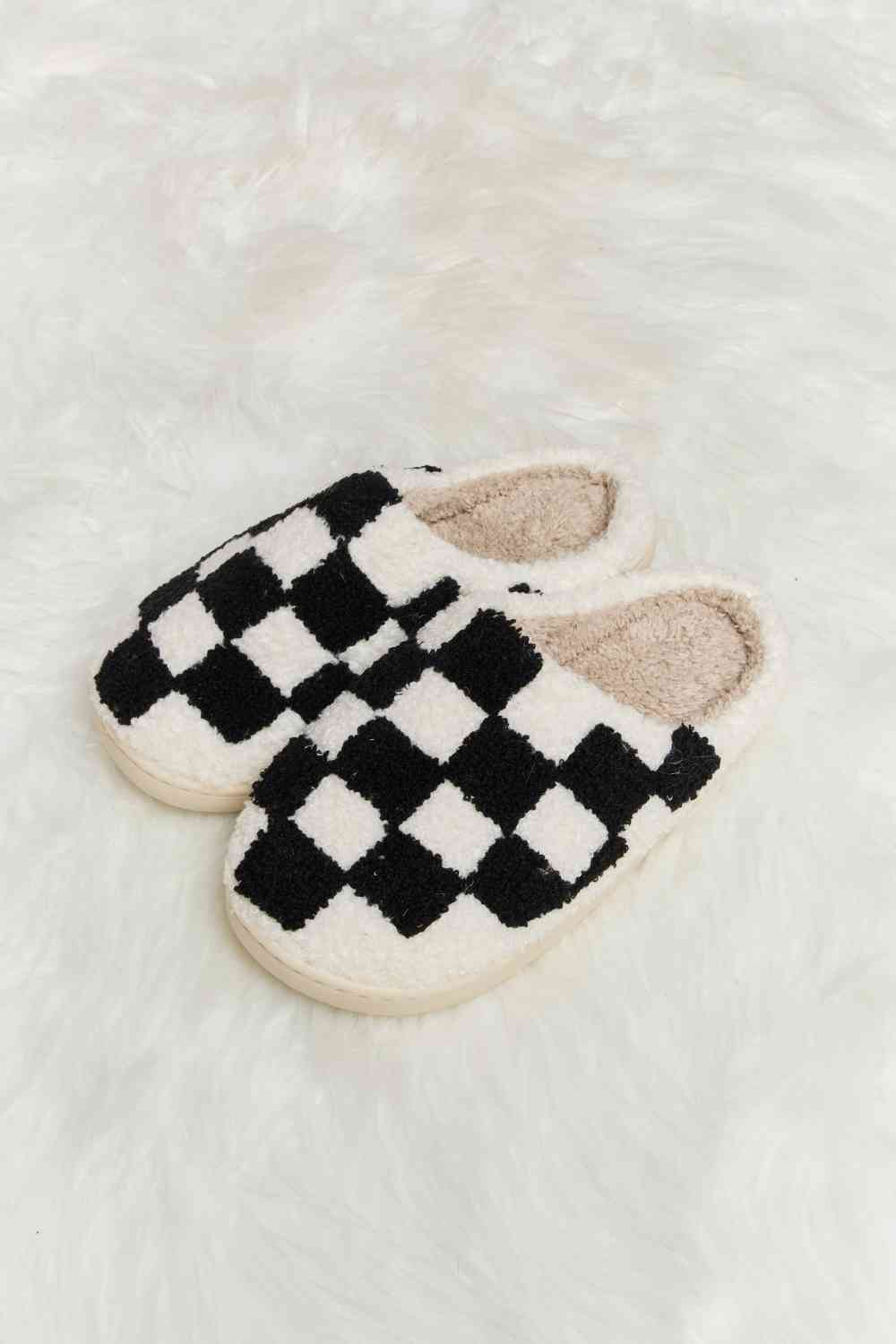 Melody Checkered Slide Slippers