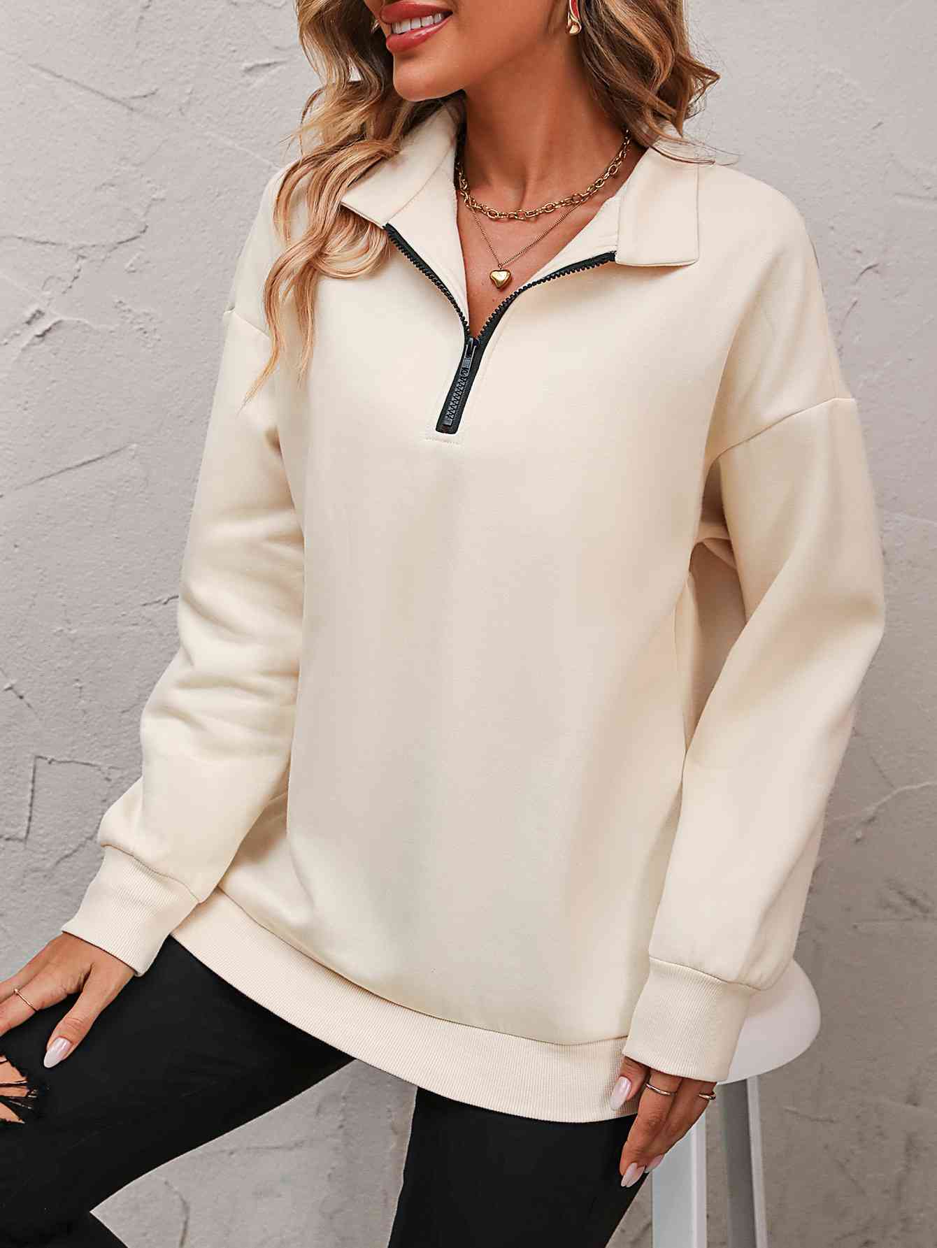 Steph Half Zip Sweatshirt