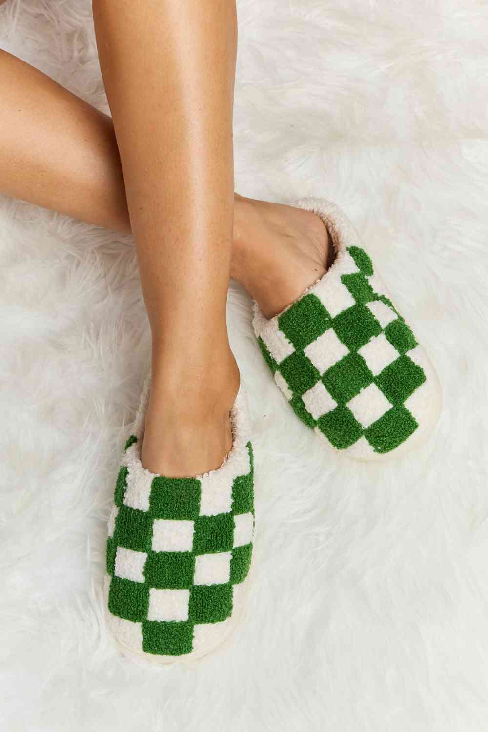 Melody Checkered Slide Slippers