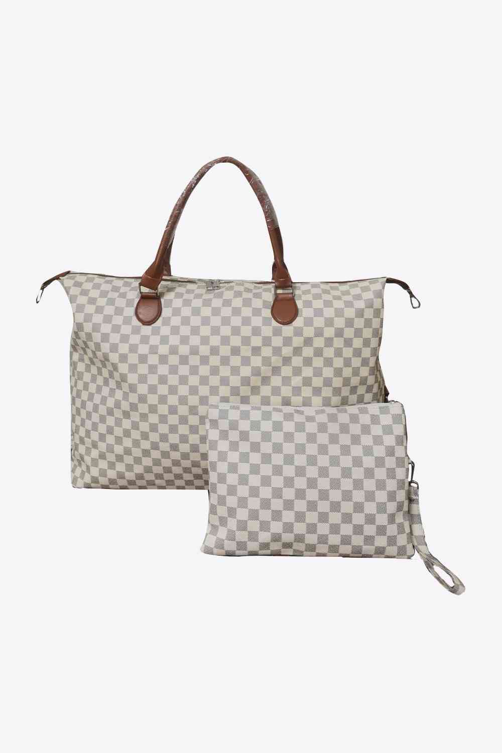 Checkered Tote Set