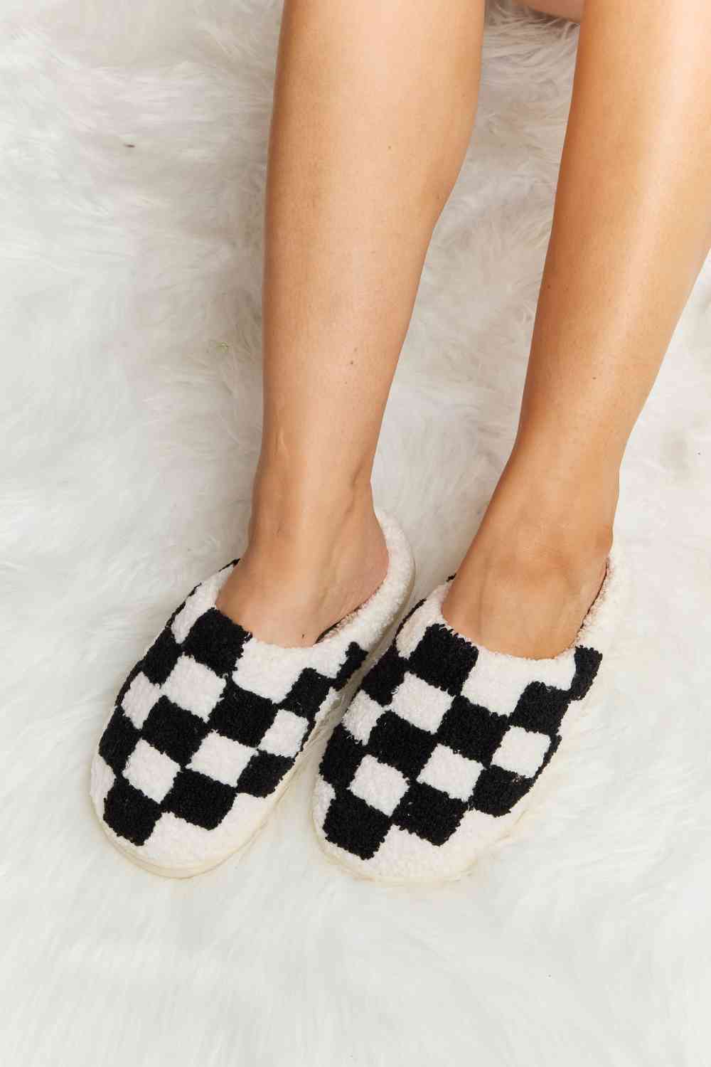 Melody Checkered Slide Slippers