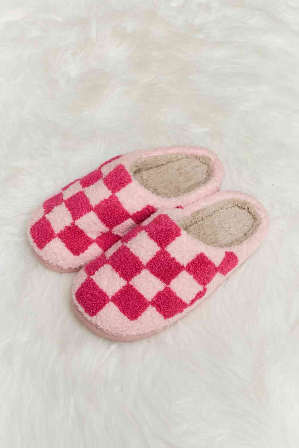 Melody Checkered Slide Slippers