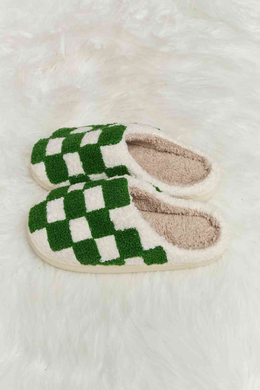 Melody Checkered Slide Slippers