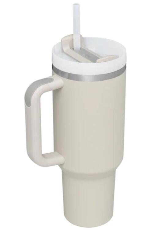 Stainless Steel Tumbler with Handle and Straw