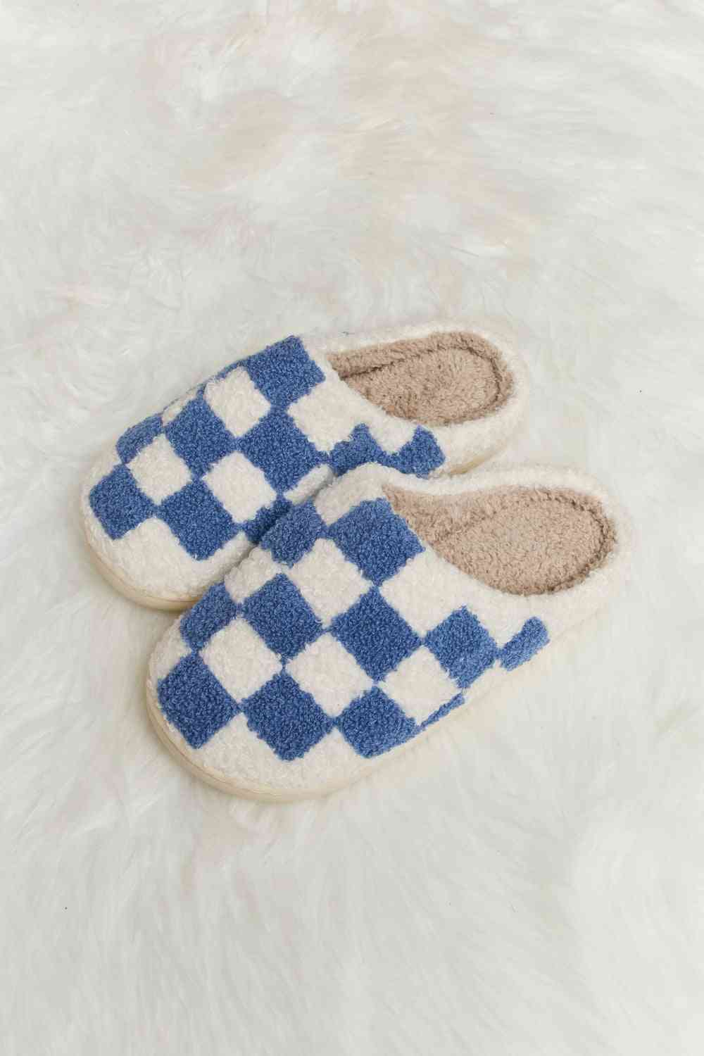 Melody Checkered Slide Slippers