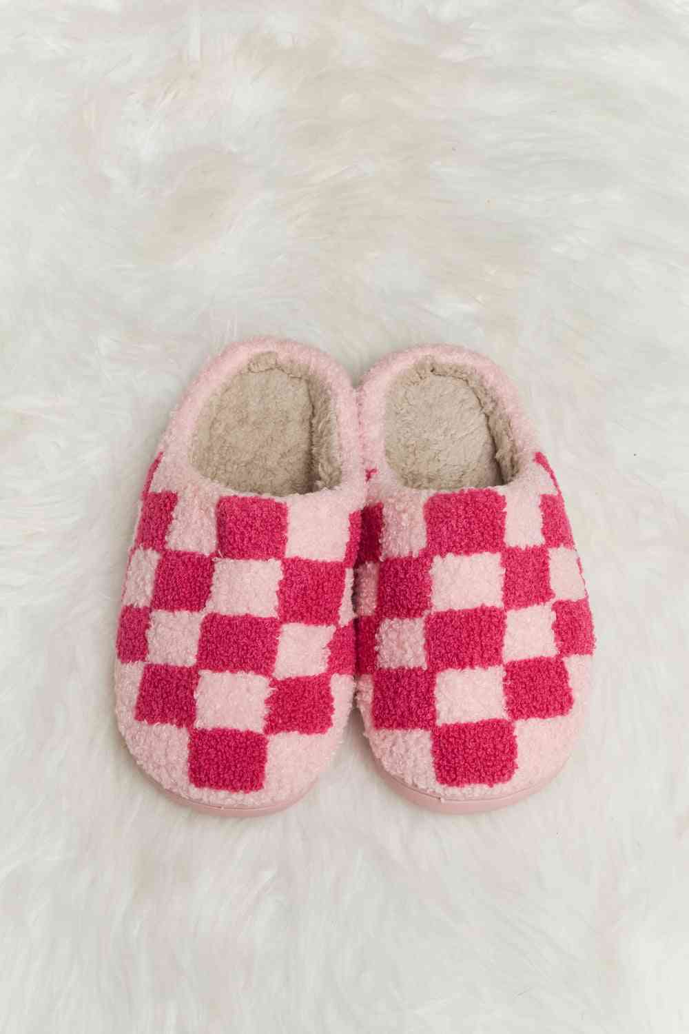 Melody Checkered Slide Slippers