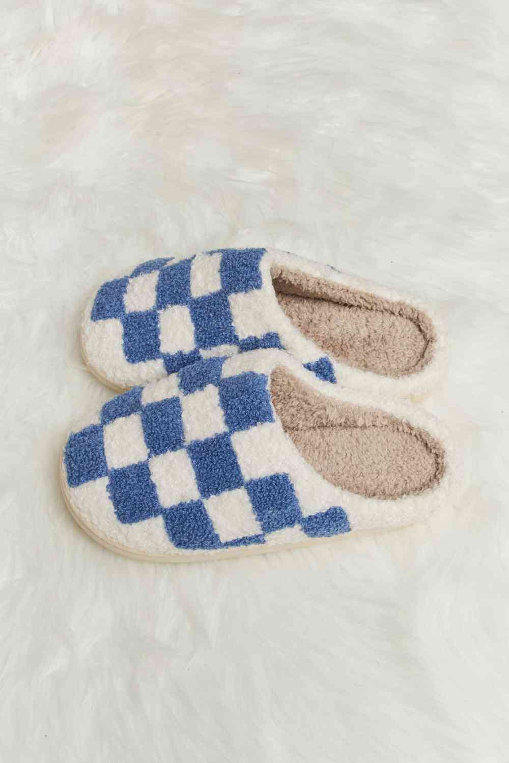 Melody Checkered Slide Slippers