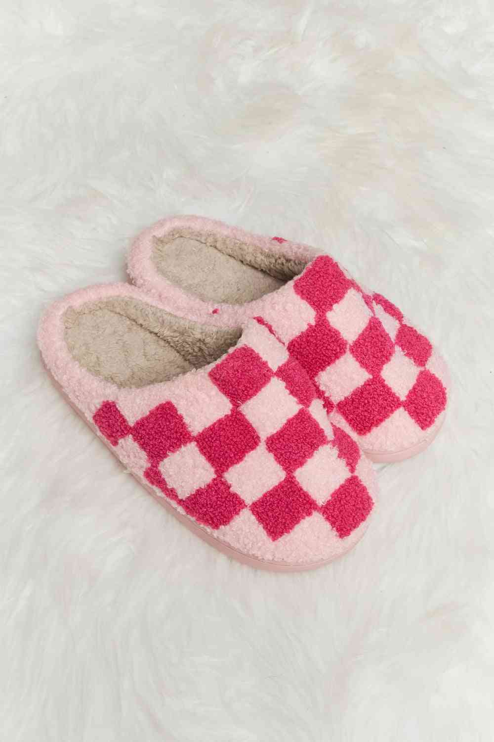 Melody Checkered Slide Slippers